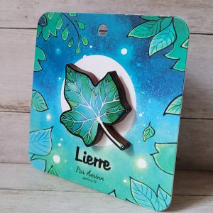 Pin's en bois - Feuille de lierre